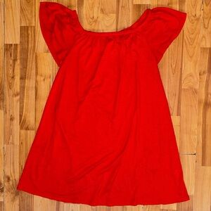 Green Envelope Vibrant Red Kids Dress
